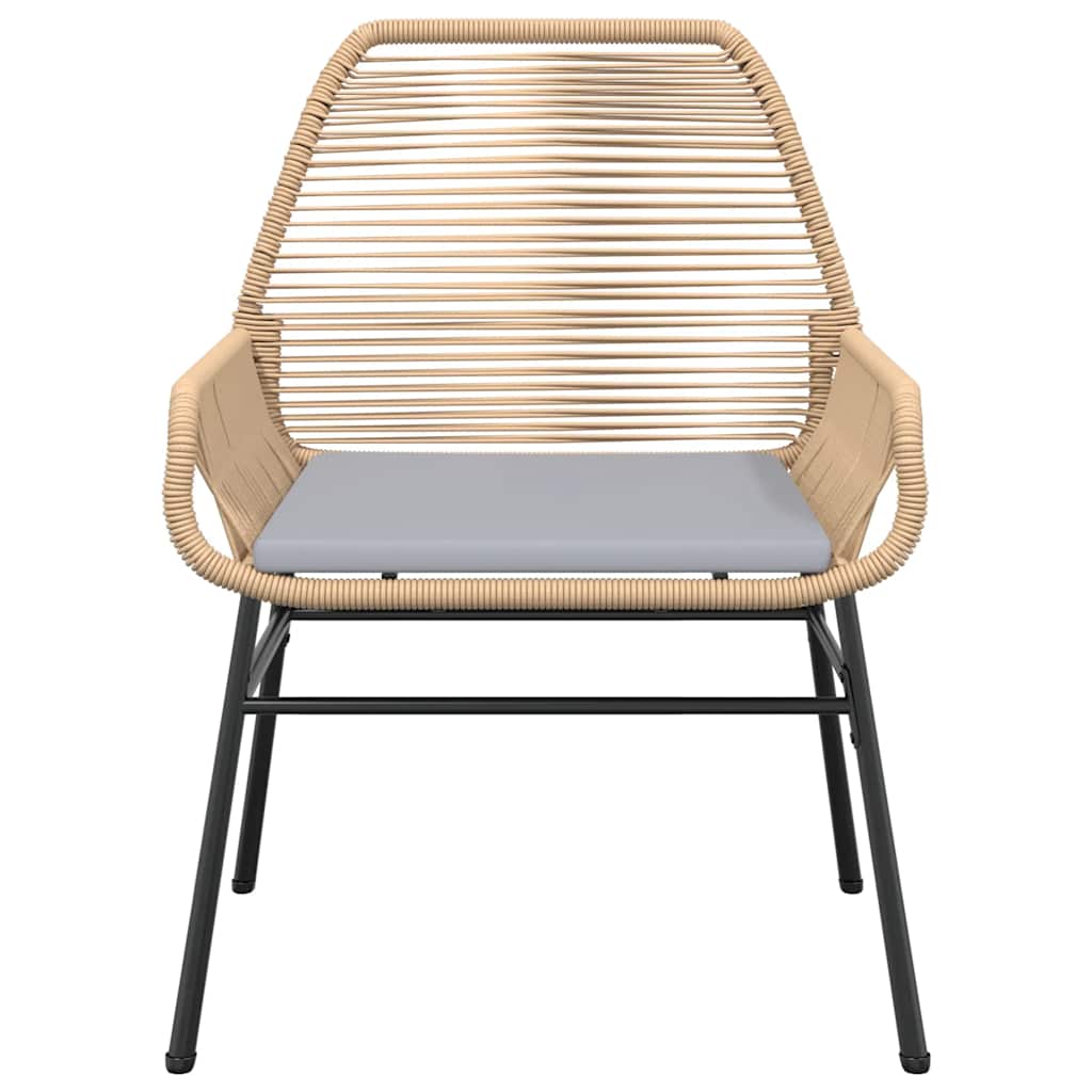 Set da Pranzo da Giardino 3pz con Cuscini Polyrattan Vetro | homemem39