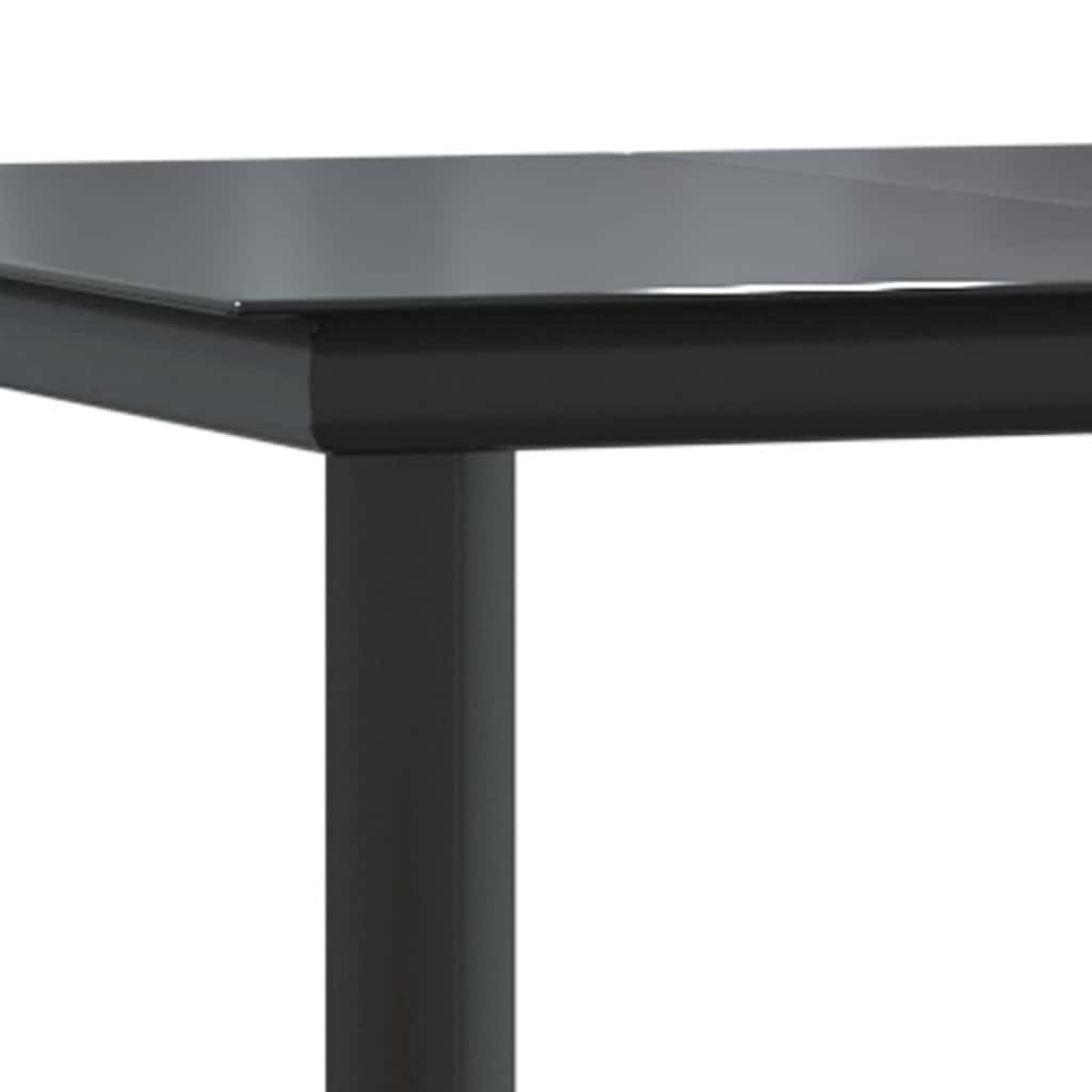 Set Pranzo da Giardino 7pz con Cuscini Marrone Polyrattan Vetro