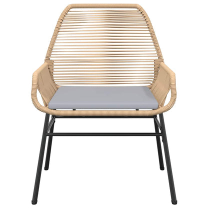 Set Pranzo da Giardino 7pz con Cuscini Marrone Polyrattan Vetro | homemem39