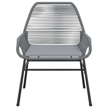 Set da Pranzo da Giardino 3 pz con Cuscini in Polyrattan Vetro