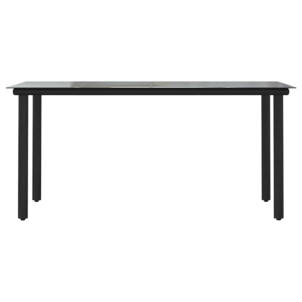 Set da Pranzo da Giardino 7 pz con Cuscini Polyrattan Vetro | homemem39