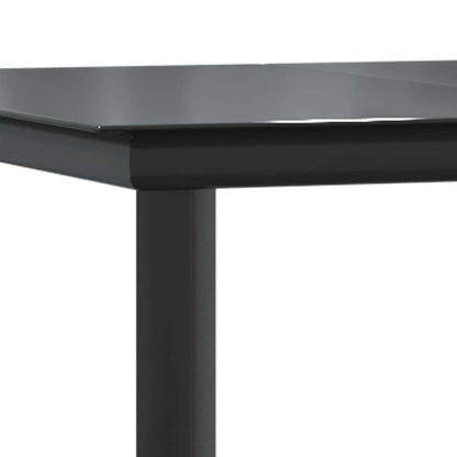 Set da Pranzo da Giardino 9 pz Polyrattan Vetro
