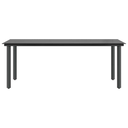 Set Pranzo da Giardino 7pz Marrone Polyrattan Vetro