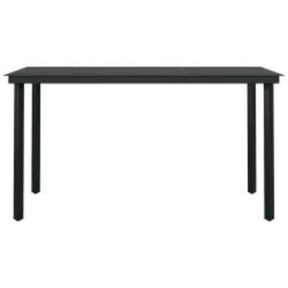 Set da Pranzo da Giardino con Cuscini 5 pz Polyrattan Vetro | homemem39