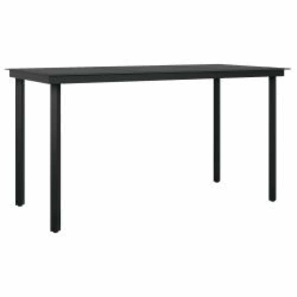 Set da Pranzo da Giardino 5pz con Cuscini Polyrattan Vetro | homemem39