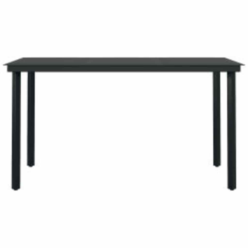 Set da Pranzo da Giardino 5pz con Cuscini Polyrattan Vetro | homemem39
