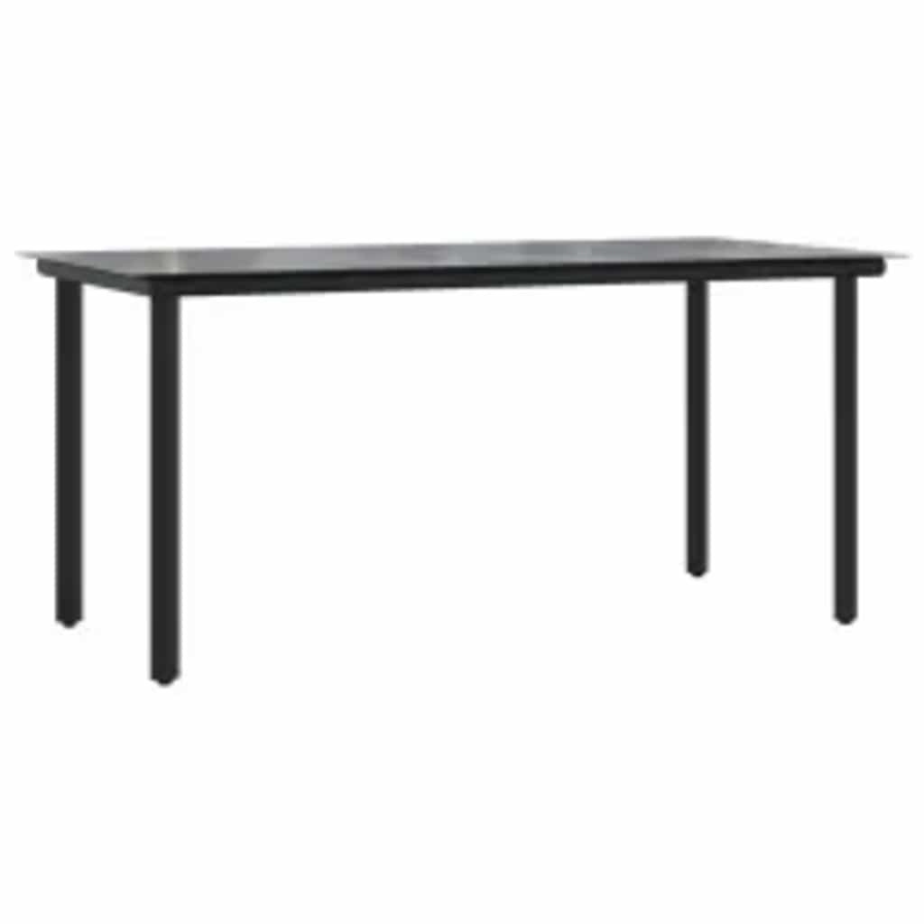 Set da Pranzo da Giardino 5pz con Cuscini Polyrattan Vetro | homemem39