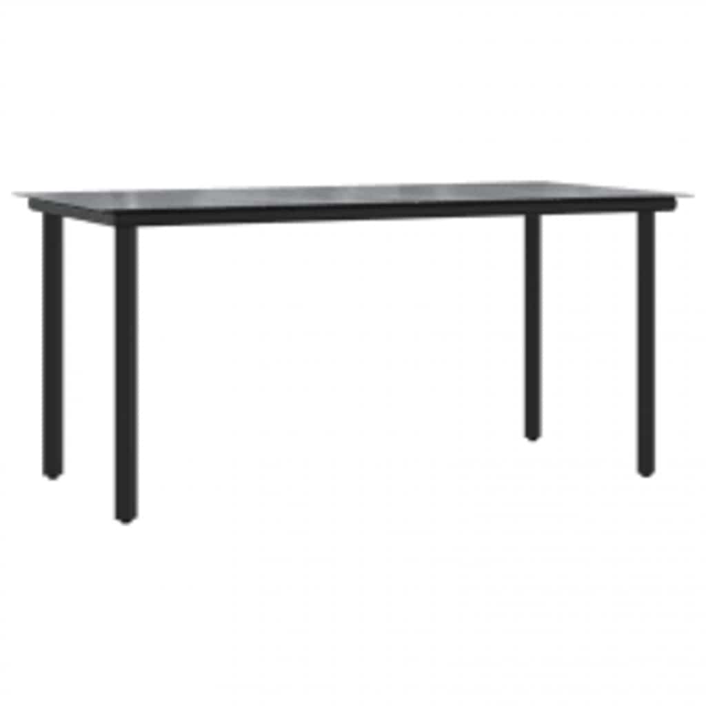 Set Pranzo da Giardino 7pz con Cuscini Marrone Polyrattan Vetro | homemem39