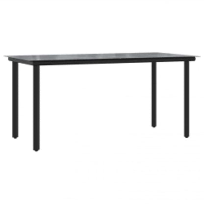 Set Pranzo da Giardino 7pz con Cuscini Marrone Polyrattan Vetro | homemem39