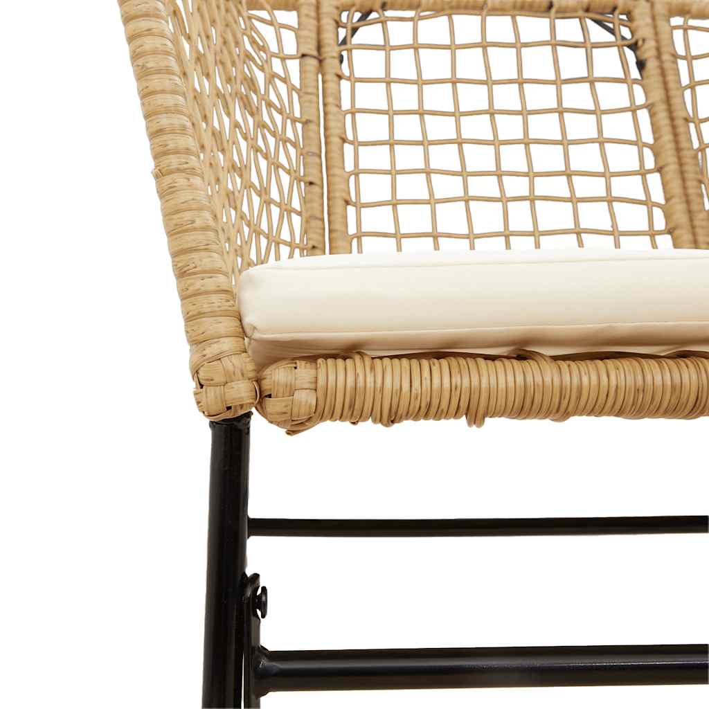 Set da Pranzo da Giardino 9 pz con Cuscini Polyrattan Vetro | homemem39