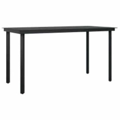 Set da Pranzo da Giardino con Cuscini 5 pz Polyrattan Vetro | homemem39