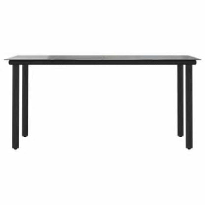 Set da Pranzo da Giardino con Cuscini 5 pz Polyrattan Vetro | homemem39