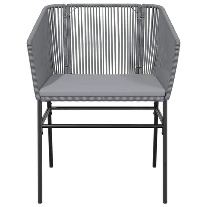 Set da Pranzo da Giardino 7 pz con Cuscini Polyrattan Vetro