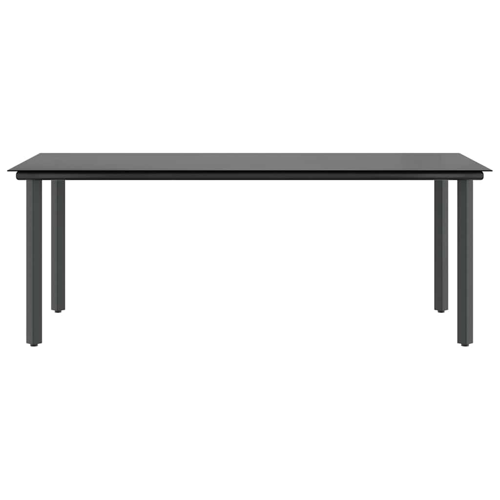 Set da Pranzo da Giardino 9 pz con Cuscini Polyrattan Vetro