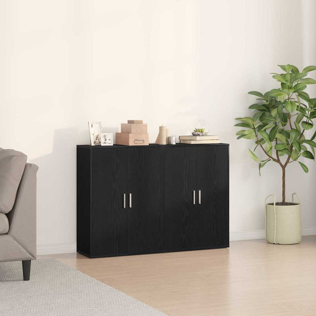 Credenza Rovere nero 60 x 31 x 84 cm Legno multistrato - homemem39