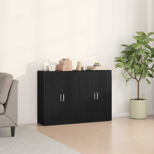 Credenza Rovere nero 60 x 31 x 84 cm Legno multistrato - homemem39