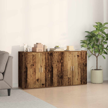 Credenza 2 pcs Legno vecchio 79 x 38 x 80 cm Legno multistrato