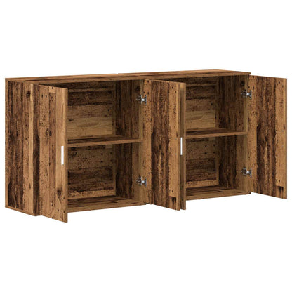 Credenza 2 pcs Legno vecchio 79 x 38 x 80 cm Legno multistrato