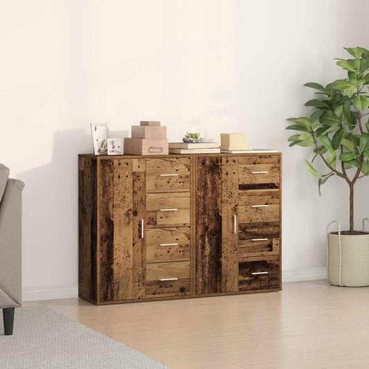 Sideboards con cassetto 2 pcs Legno vecchio 60 x 31 x 84 cm - homemem39