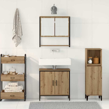 Set di mobili per il bagno 2 pz Marrone 60 x 30 x 60 cm | homemem39