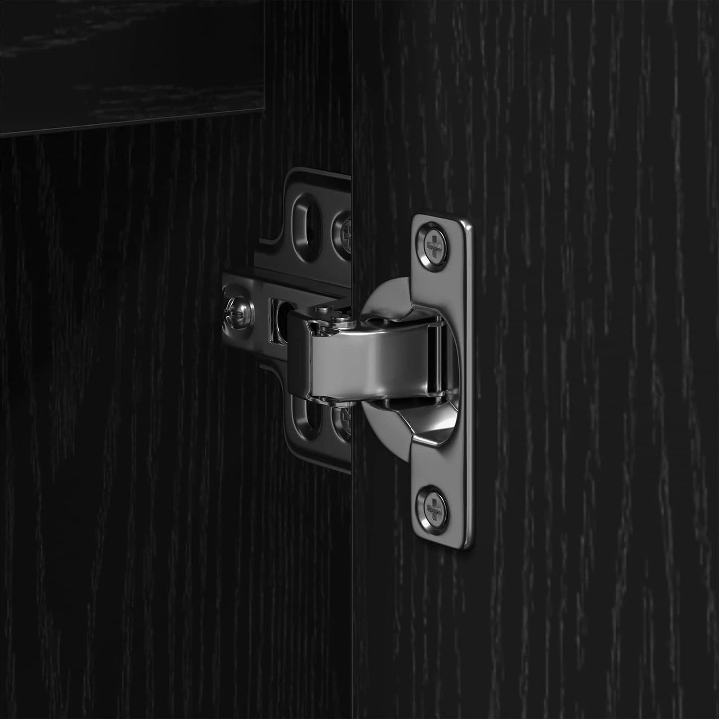 Set di mobili per il bagno 2 pcs Nero Legno multistrato | homemem39