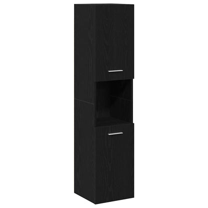 Set di mobili per il bagno 3 pcs Rovere Nero Legno multistrato | homemem39