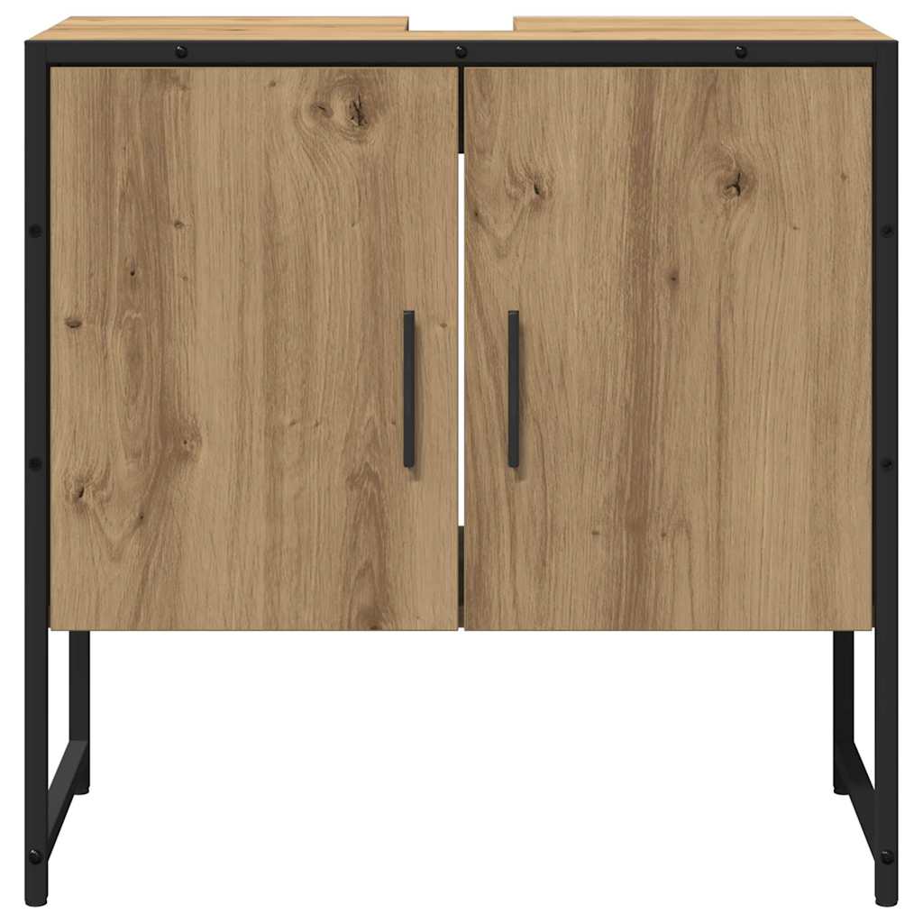 Set di mobili per il bagno 2 pcs Marrone Legno multistrato