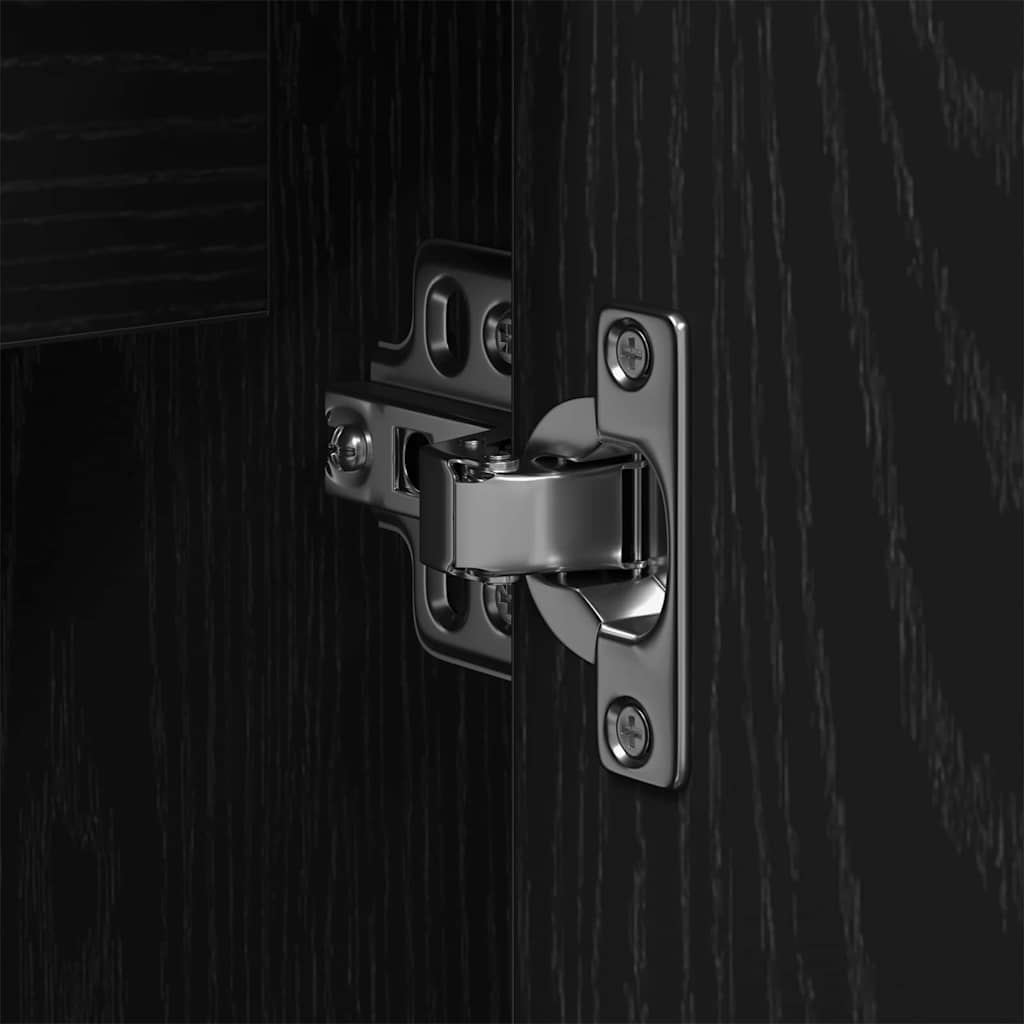 Set di mobili per il bagno 2 pcs Nero Legno multistrato | homemem39