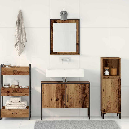 Set di mobili per il bagno 2 pcs Marrone Legno multistrato | homemem39