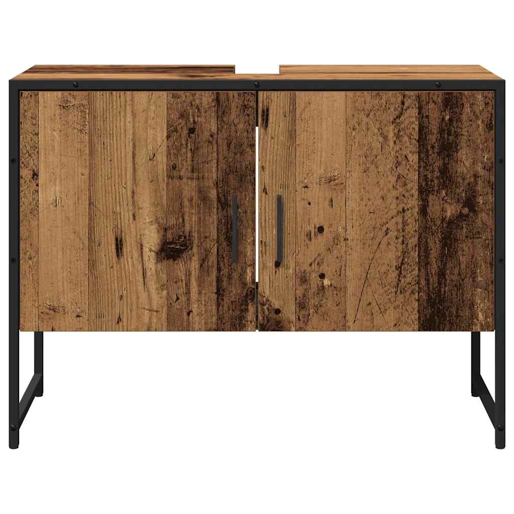 Set di mobili per il bagno 2 pcs Marrone Legno multistrato | homemem39