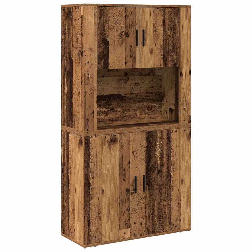 Highboard Legno vecchio 80 x 33 x 150 cm Legno multistrato - homemem39