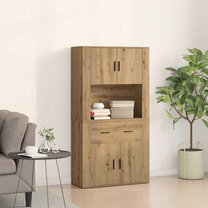 Highboard rovere artigianale 80 x 33 x 150 cm Legno multistrato