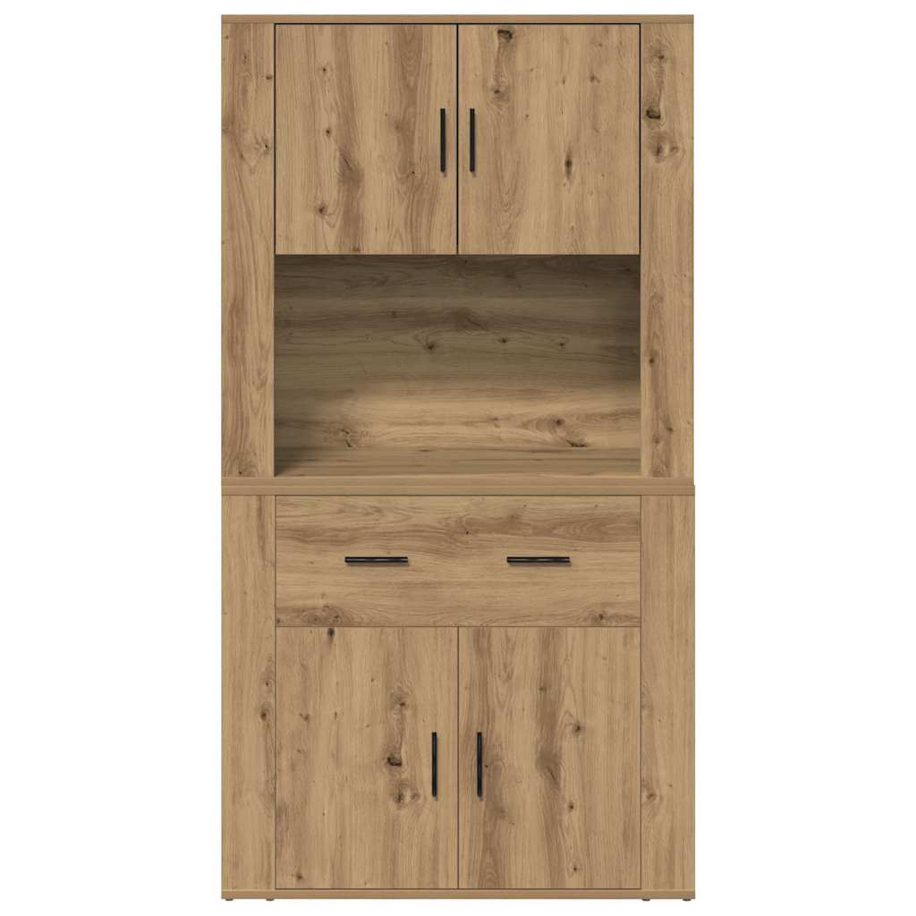 Highboard rovere artigianale 80 x 33 x 150 cm Legno multistrato