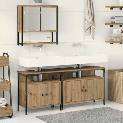 Set di mobili per il bagno 3 pz Marrone 80 x 30 x 60 cm | homemem39