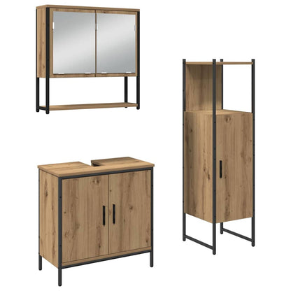 Set di mobili per il bagno 3 pz Marrone 33 x 33 x 113,5 cm | homemem39