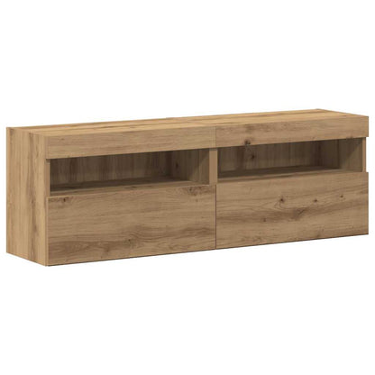 Set di Mobiletto da TV a Parete 6 pcs rovere artigianale