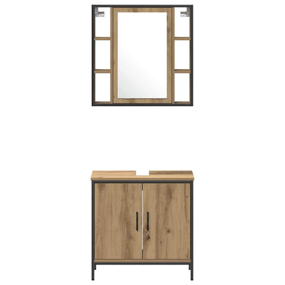 Unità da Bagno con lo scaffale 3 pcs Marrone Legno multistrato | homemem39