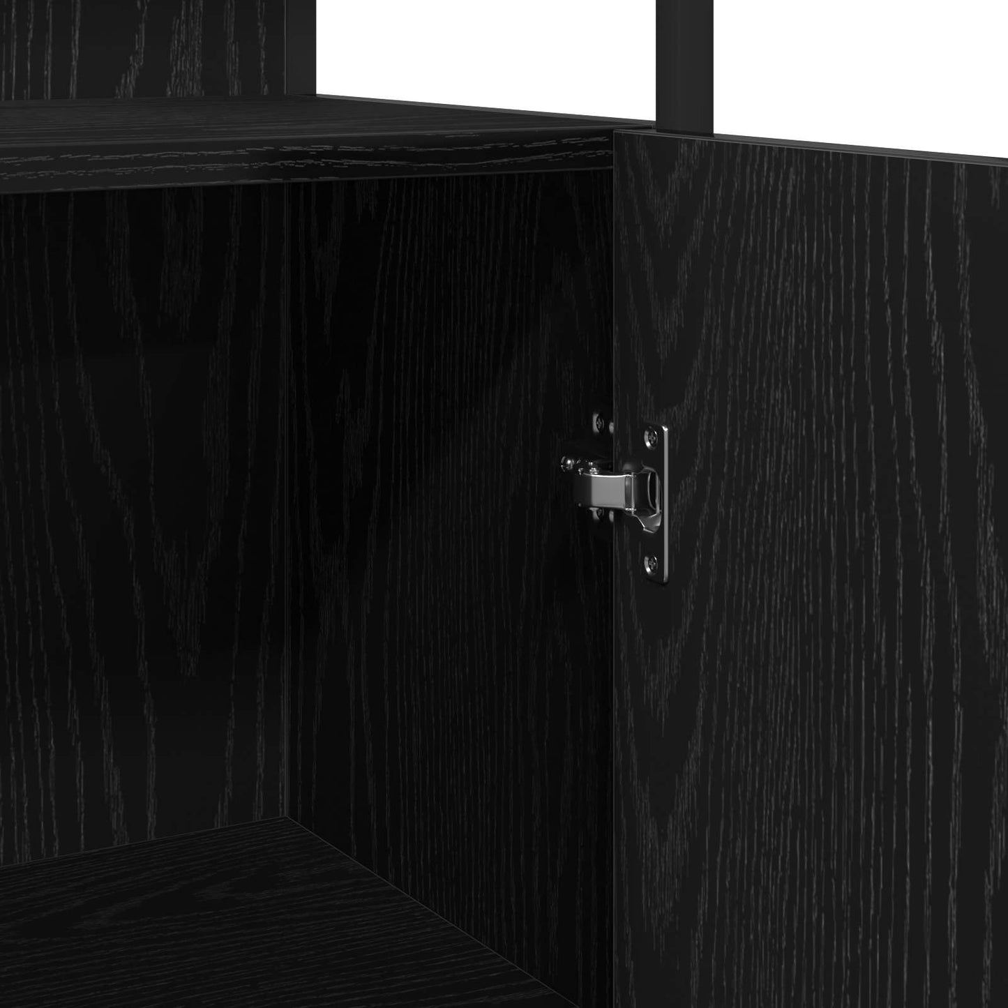 Unità da Bagno con lo scaffale 3 pcs Nero Legno multistrato | homemem39