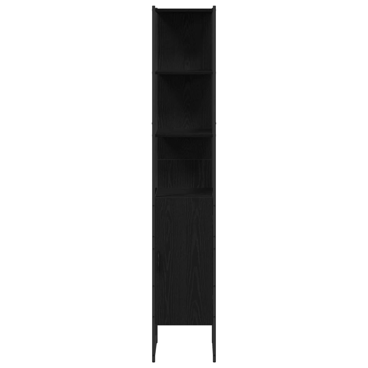 Unità da Bagno con lo scaffale 3 pcs Nero Legno multistrato | homemem39