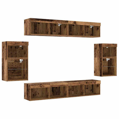 Centro di intrattenimento 8 pcs Legno vecchio 40 x 28.5 x 40 cm