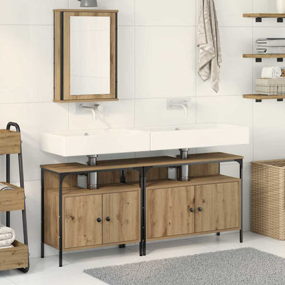 Unità da Bagno con lo scaffale 3 pcs Marrone Legno multistrato | homemem39