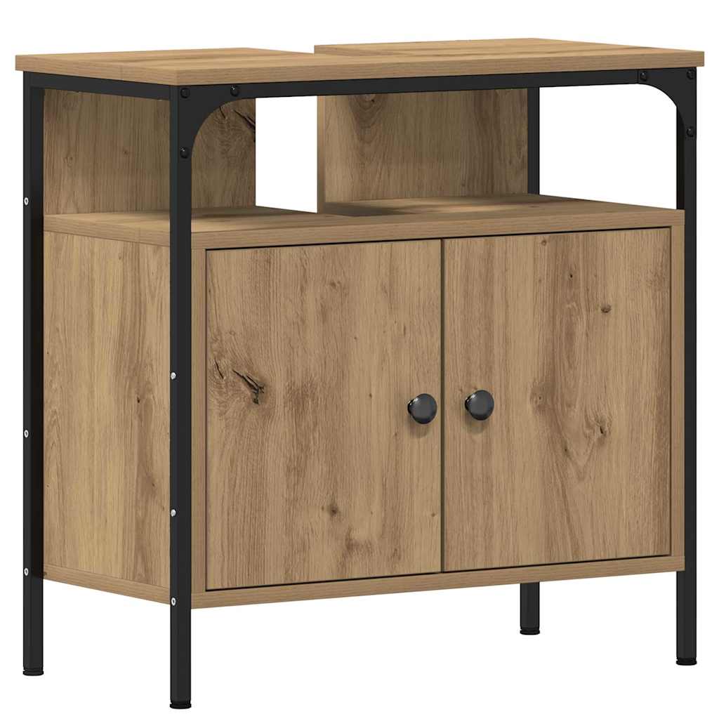 Unità da Bagno con lo scaffale 3 pcs Marrone Legno multistrato | homemem39