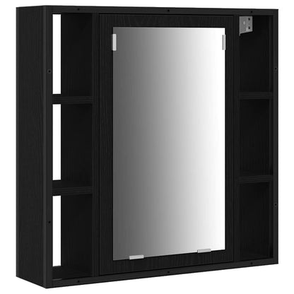 Set di mobili per il bagno 3 pcs Rovere Nero Legno multistrato | homemem39
