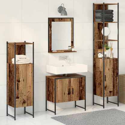 Set di mobili per il bagno 4 pcs Marrone 33 x 33 x 185.5 cm | homemem39