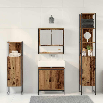 Set di mobili per il bagno 4 pcs Marrone 33 x 33 x 185.5 cm | homemem39