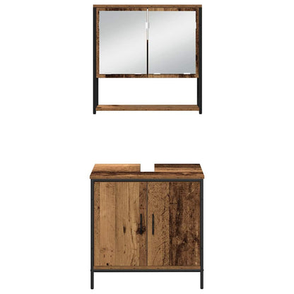 Set di mobili per il bagno 4 pcs Marrone 33 x 33 x 185.5 cm | homemem39