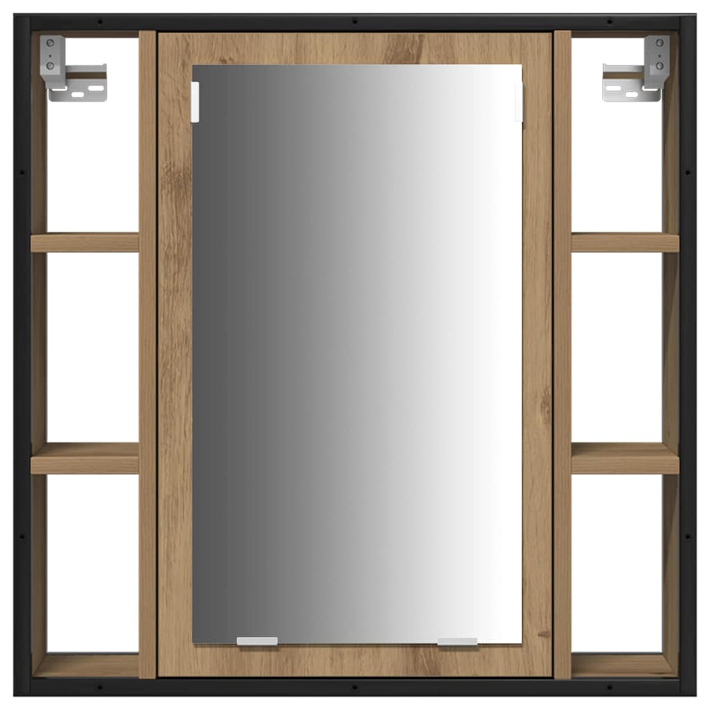 Set di Armadi da Bagno con lo scaffale 4 pcs rovere artigianale