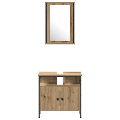 Set di mobili per il bagno 4 pz Rovere artigianale | homemem39