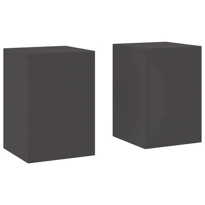 Supporti per piante 2 pcs Nero 24 x 24 x 35 cm Acciaio