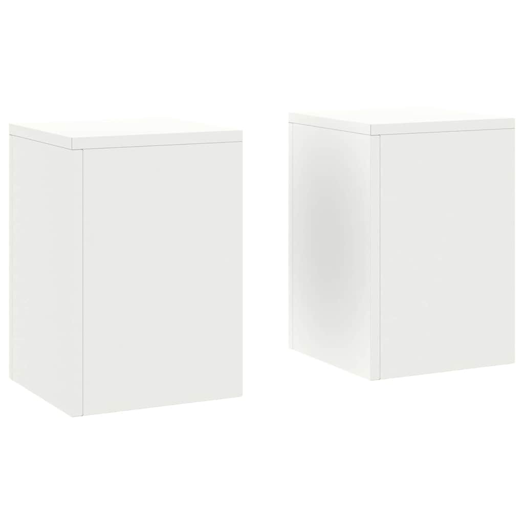 Supporti per piante 2 pcs Bianco 24 x 24 x 35 cm Acciaio
